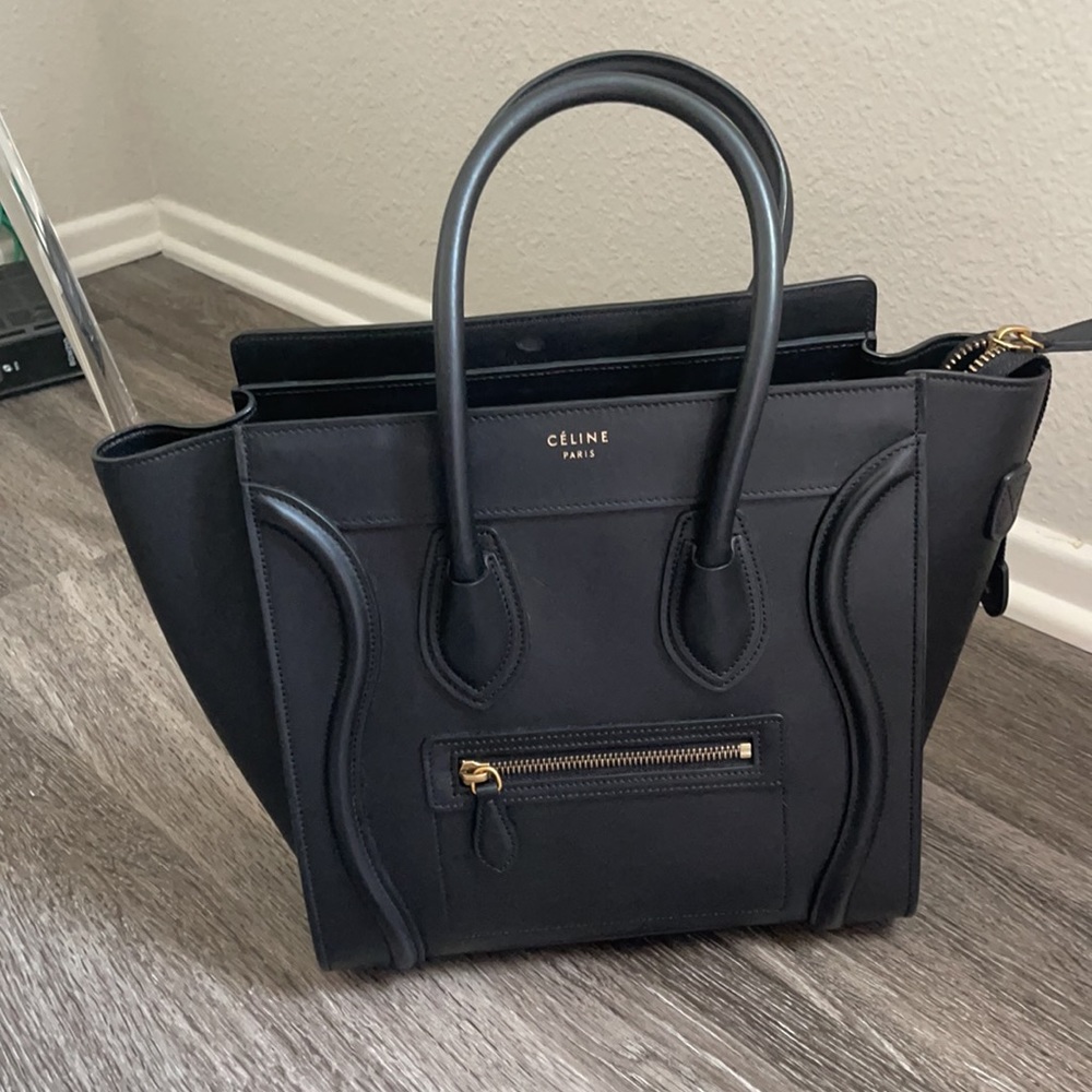CELINE micro luggage black bag